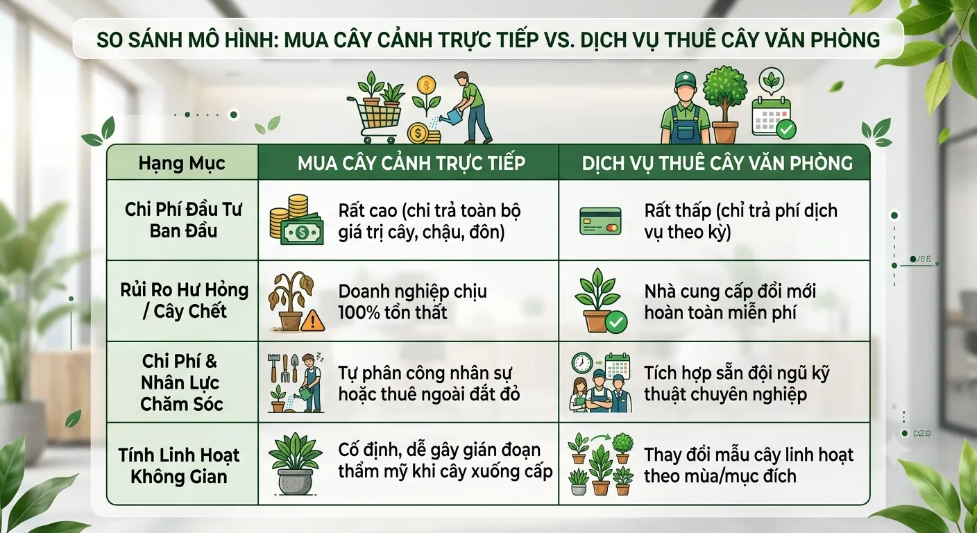 Green Homes cung cấp giải pháp cho thuê cây xanh văn phòng Hà Nội