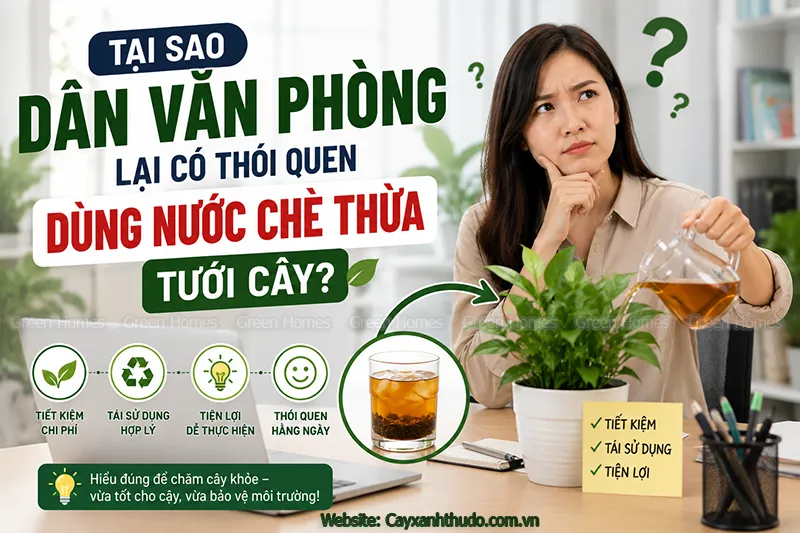 Tại sao dân văn phong lại có thói quen dùng nước chè thừa tưới cây_Green Homes